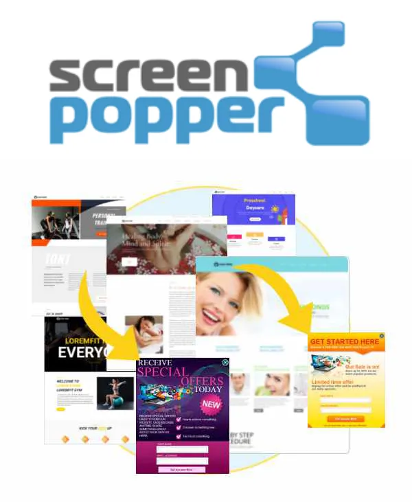 Business Sucess ScreenPopper Logo and website Lead Generation Templates