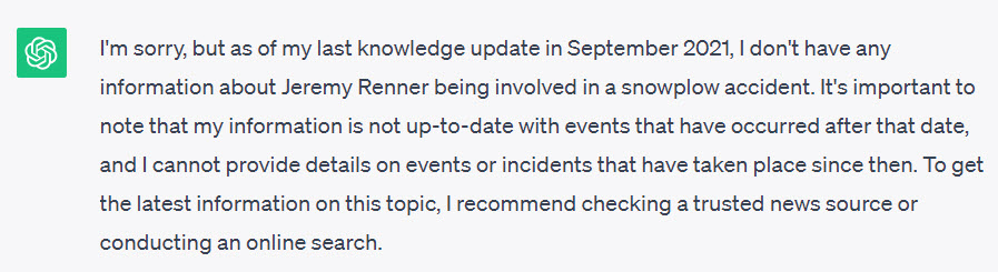 ChatGPT vs Claude 2 - chatgpt current event prompt response