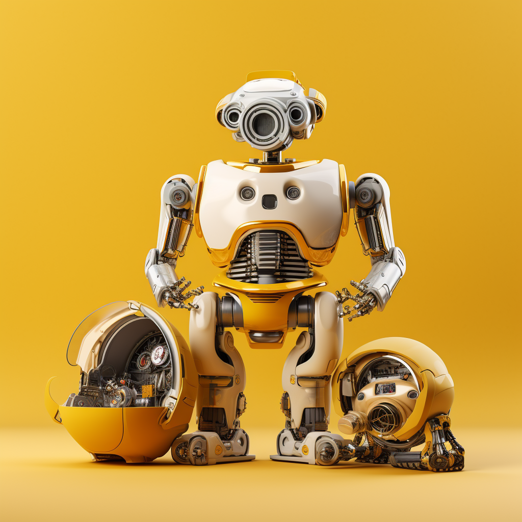 ai chatbot with orange yellow background